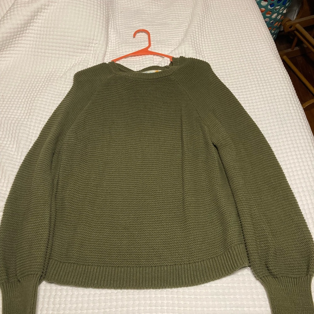 C&C California Olive Crew Neck Sweater